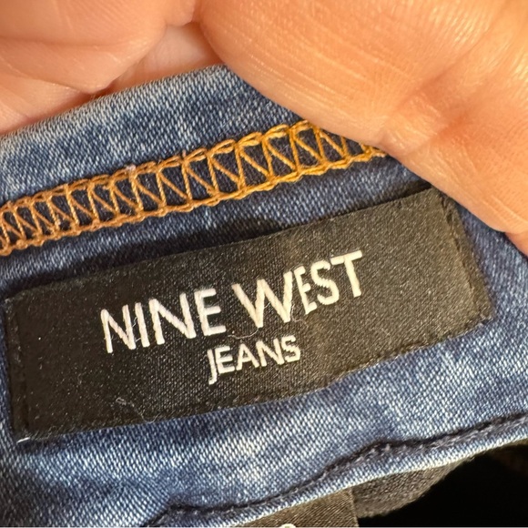 Nine West Blue Jeggings Medium Wash Elastic Waistband Size 12 - Picture 10 of 15